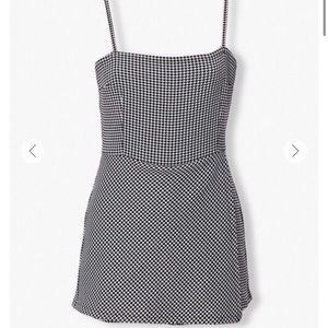 Black and White Houndstooth Romper